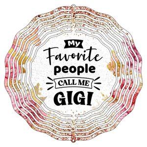 Decorative Gigi Sign with Pink and Gold Accents